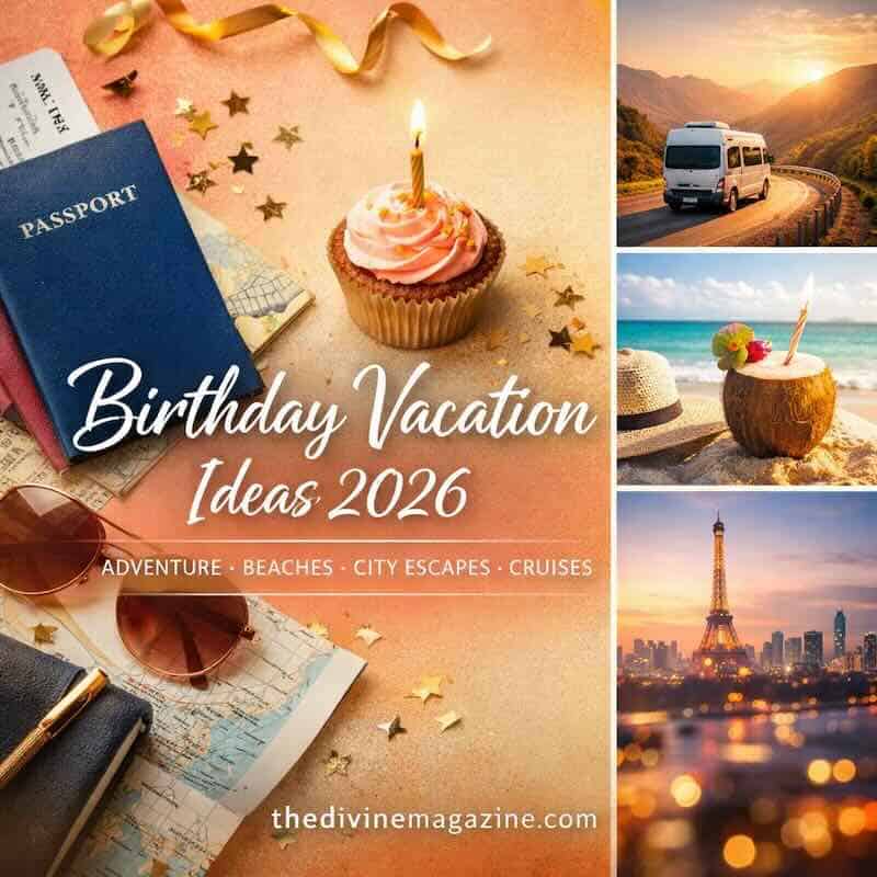 Creative birthday vacation ideas for 2026 including beaches, city escapes, cruises, and adventure tr.