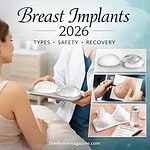 Woman consulting with doctor about breast implants and surgery options.