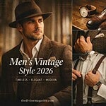 Elegant vintage men's fashion for 2026.