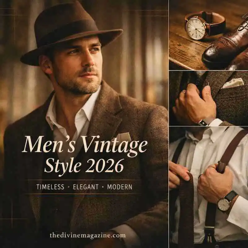 mens vintage style Elegant vintage men's fashion for 2026.