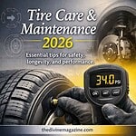 Digital tire pressure gauge measuring tire pressure for safety and longevity.