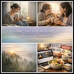 Women sharing a heartfelt moment over coffee, symbolizing support during grief recovery.