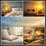 Cozy bedroom with soft lighting and comfortable bedding for restful sleep.