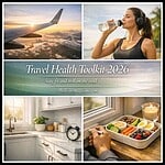 Tips for staying healthy during travel, including hydration and nutritious meals.