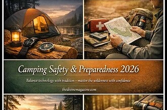 Camping safety gear and preparation essentials for outdoor adventures.