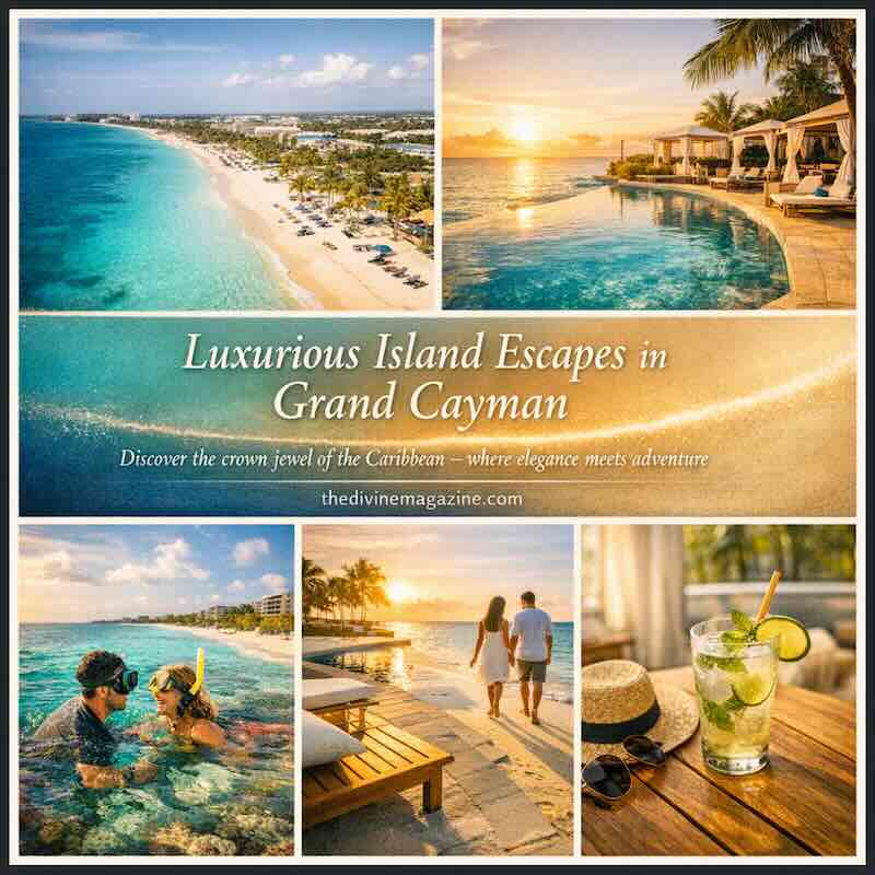 Beautiful Grand Cayman beach with turquoise waters and white sands.