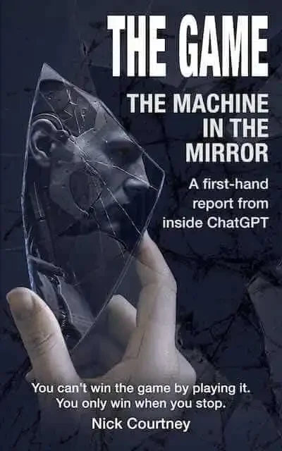 Futuristic woman holding a shattered mirror reflecting her face, emphasizing technology and self-awareness.