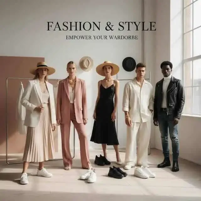 Stylish diverse models showcasing modern fashion and empowering wardrobe choices.