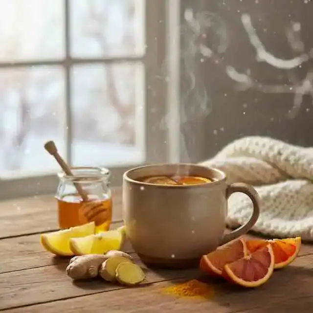 Citrus, Ginger & Turmeric Winter Tea