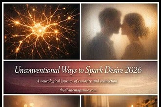 Collage of romantic and inspiring images for sparking desire and connection.