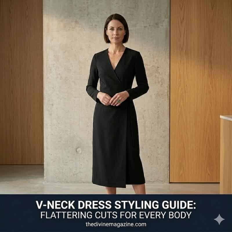 v neck dress styling guide
