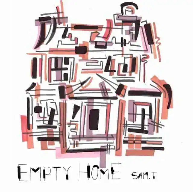 Abstract geometric art representing an empty home, modern and vibrant illustration.